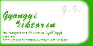 gyongyi viktorin business card